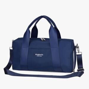 NWT Women's Men’s Navy Duffel Gym Bag with shoe compartment